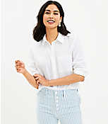 Petite Linen Blend Everyday Pocket Shirt carousel Product Image 1