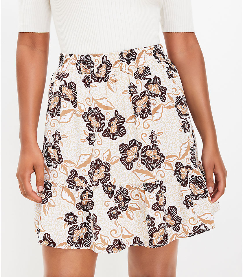 Cheetah Print Flounce Skirt