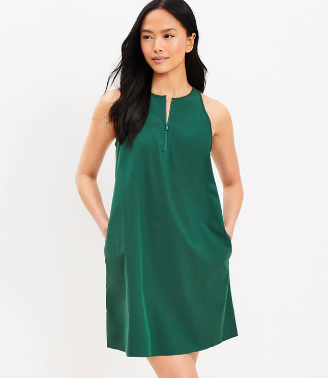 Lou & Grey Wanderweave Zip Halter Pocket Dress