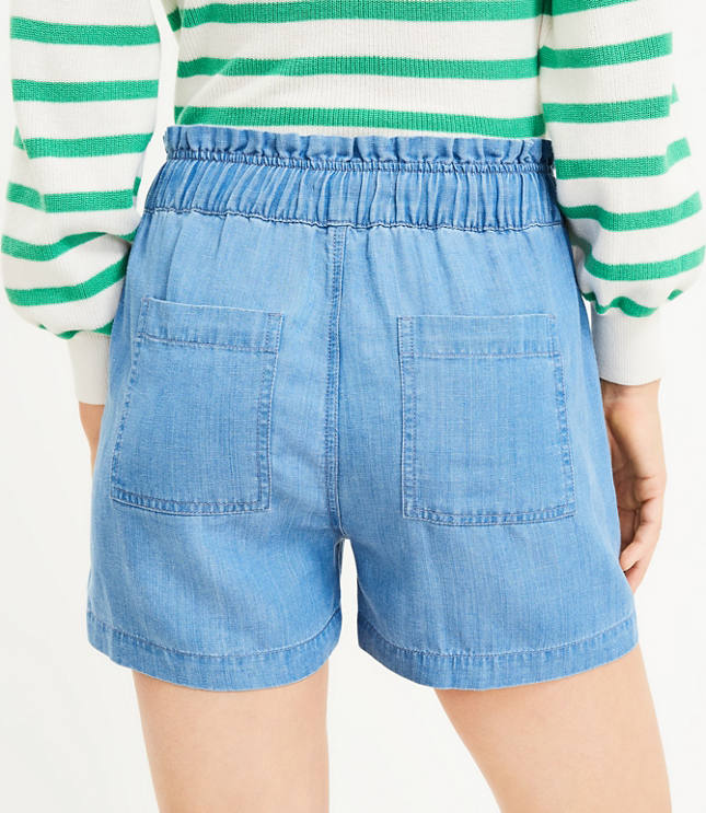 Blue store chambray shorts