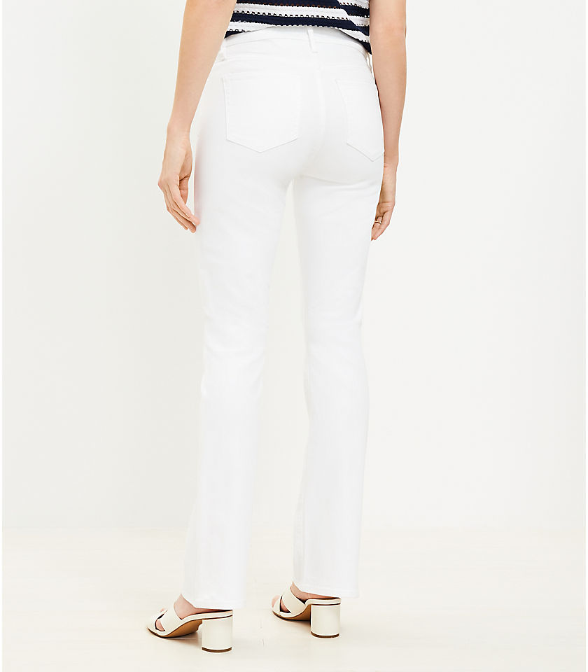 Petite Curvy Mid Rise Boot Jean in White
