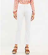 Petite High Rise Kick Crop Jeans in White carousel Product Image 1