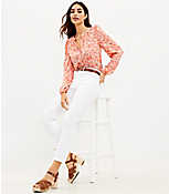 Petite High Rise Kick Crop Jeans in White carousel Product Image 2