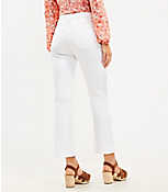 Petite High Rise Kick Crop Jeans in White carousel Product Image 3