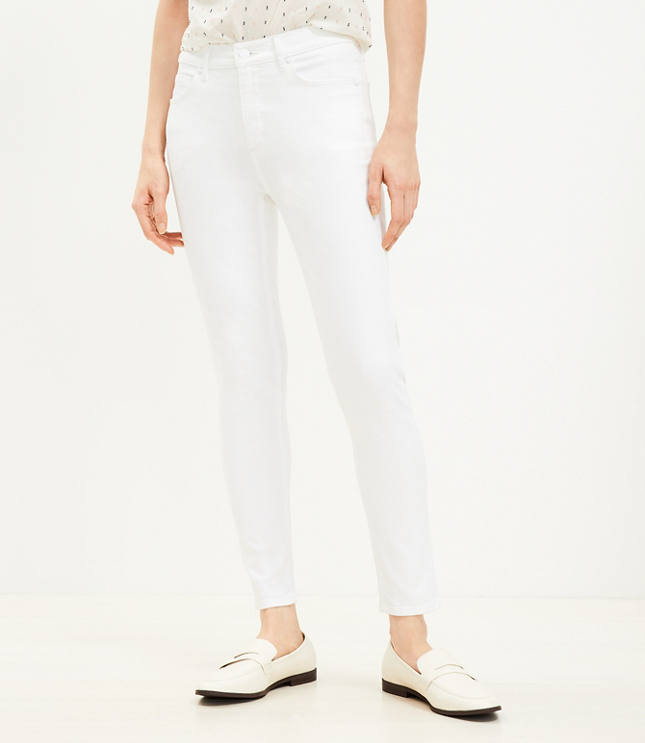 Tall Mid Rise Skinny Jeans in White
