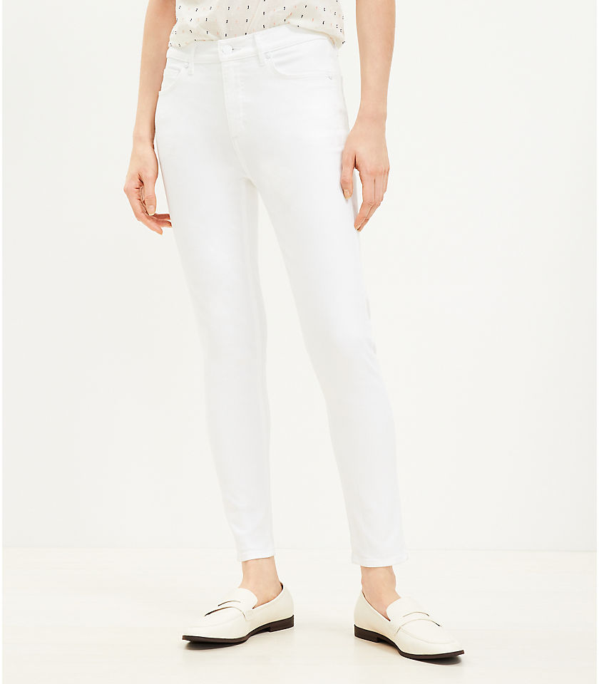 Tall Mid Rise Skinny Jeans in White