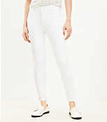 Petite Curvy Mid Rise Skinny Jeans in White carousel Product Image 1