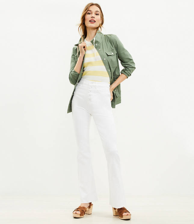 White flare jeans discount petite