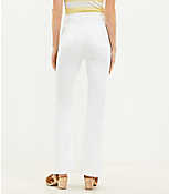 Petite Button Front Fresh Cut High Rise Slim Flare Jeans in White carousel Product Image 3
