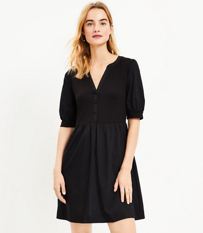 Petite Shimmer Ruched Sleeve Dress