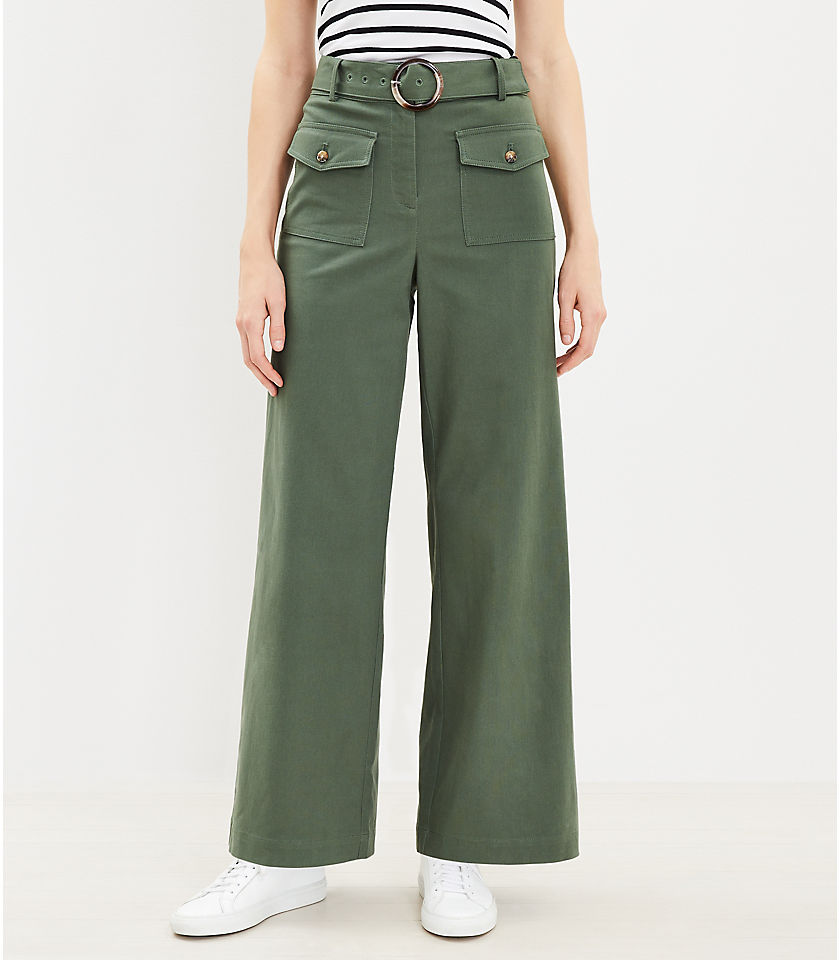 Belted Pants in Pique