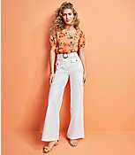 Belted Pants in Pique carousel Product Image 3