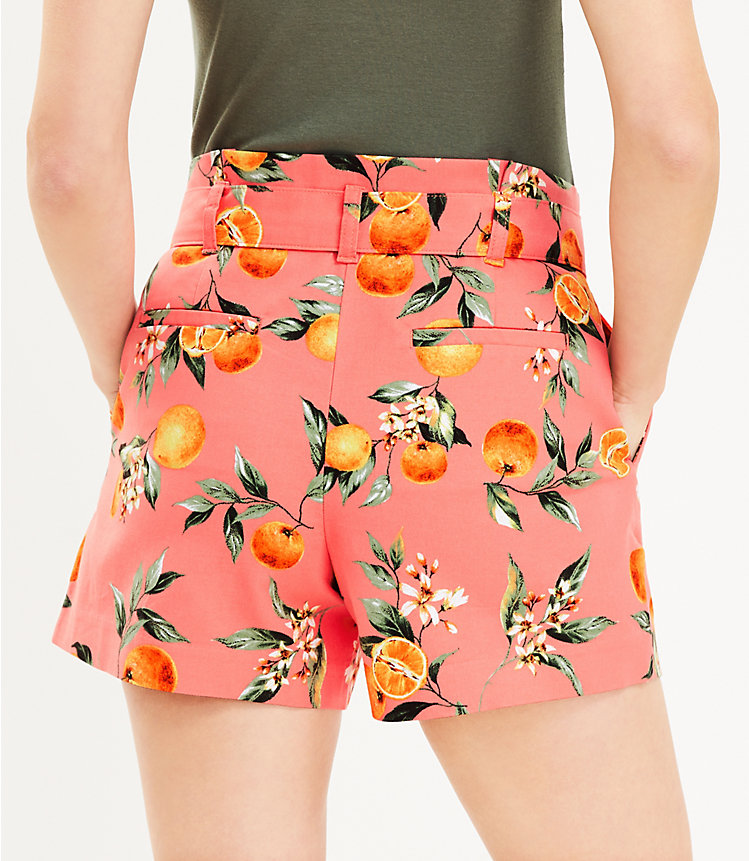 Belted Shorts in Orange Harvest Pique image number 2