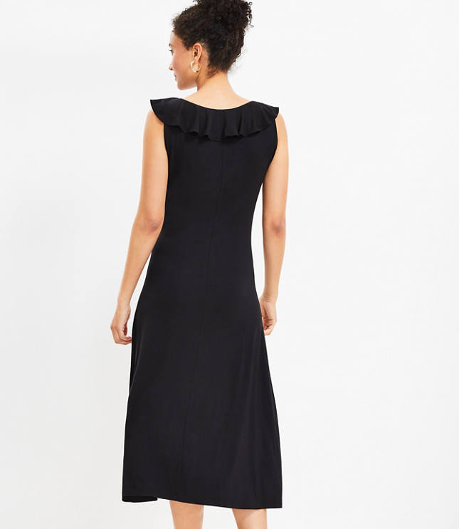 Ankle Length Midi Dress - Buy Black Rayon Midi Dress Online