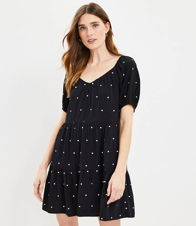 Petite Knot Front Midi Shirtdress