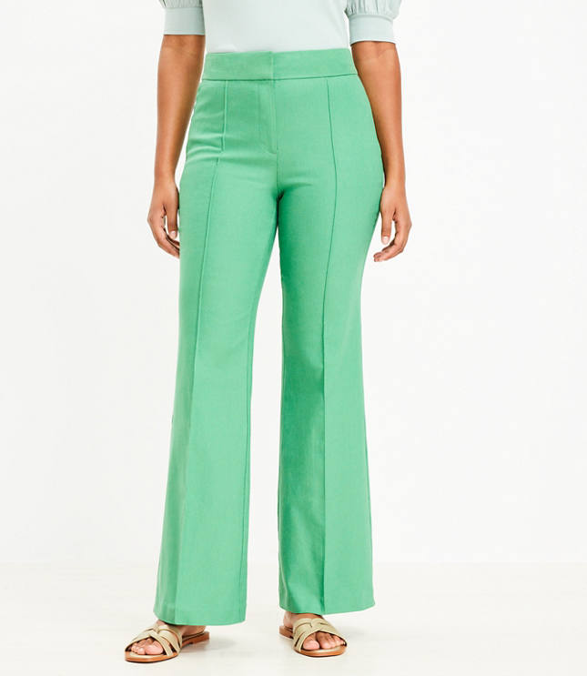 Petite Green Flared Pants