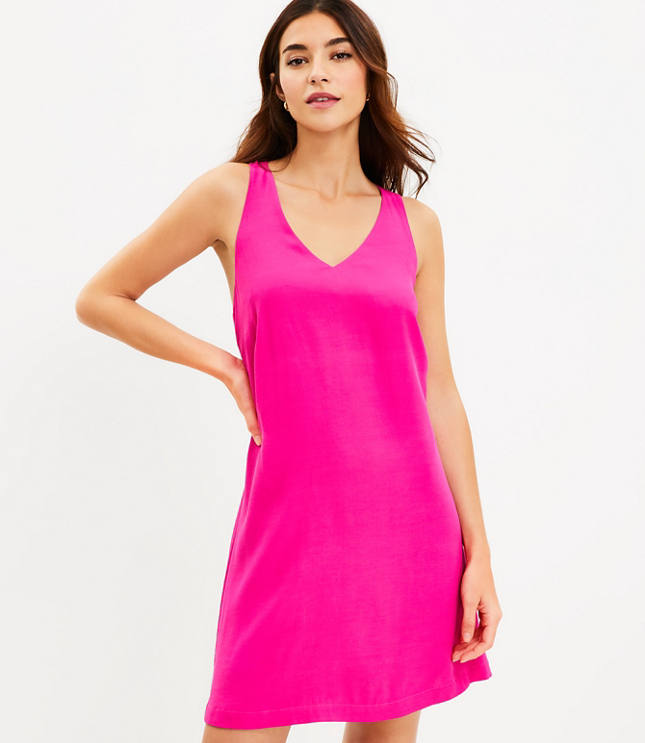Cross Ribbon Folds Hem Ball Gown Swing Mini Dress
