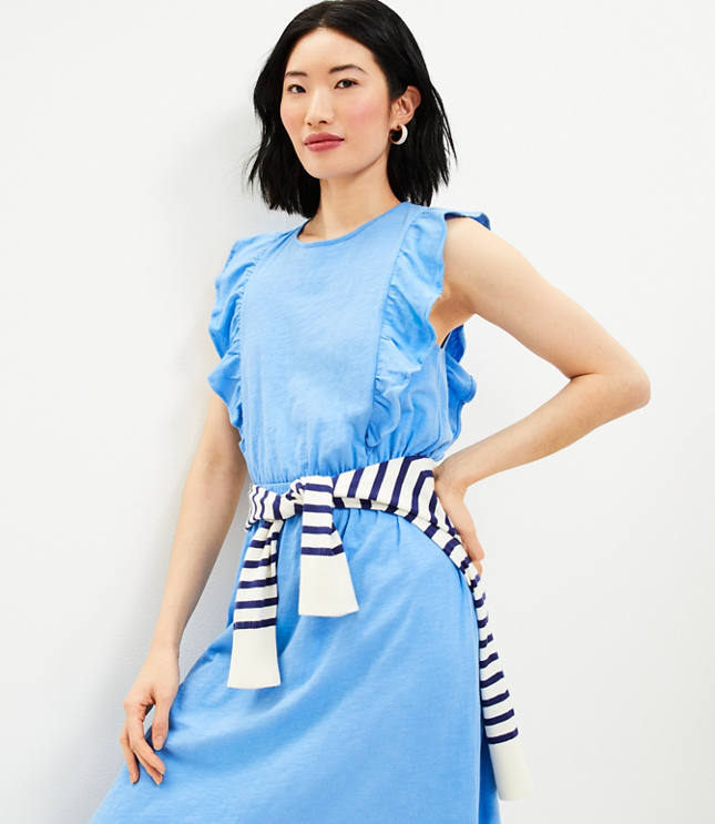 Petite Ruffle Tiered Midi Dress