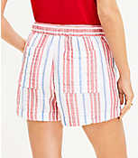 Pull On Gauze Shorts in Stripe carousel Product Image 3