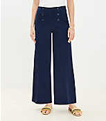Wide Leg Sailor Pants in Twill carousel Product Image 1