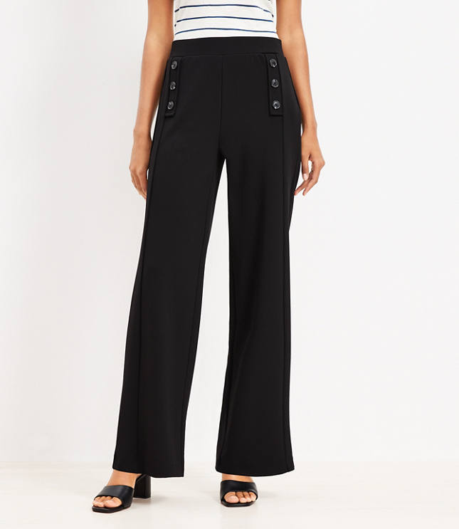 Mariner Wide Leg Pants in Crepe