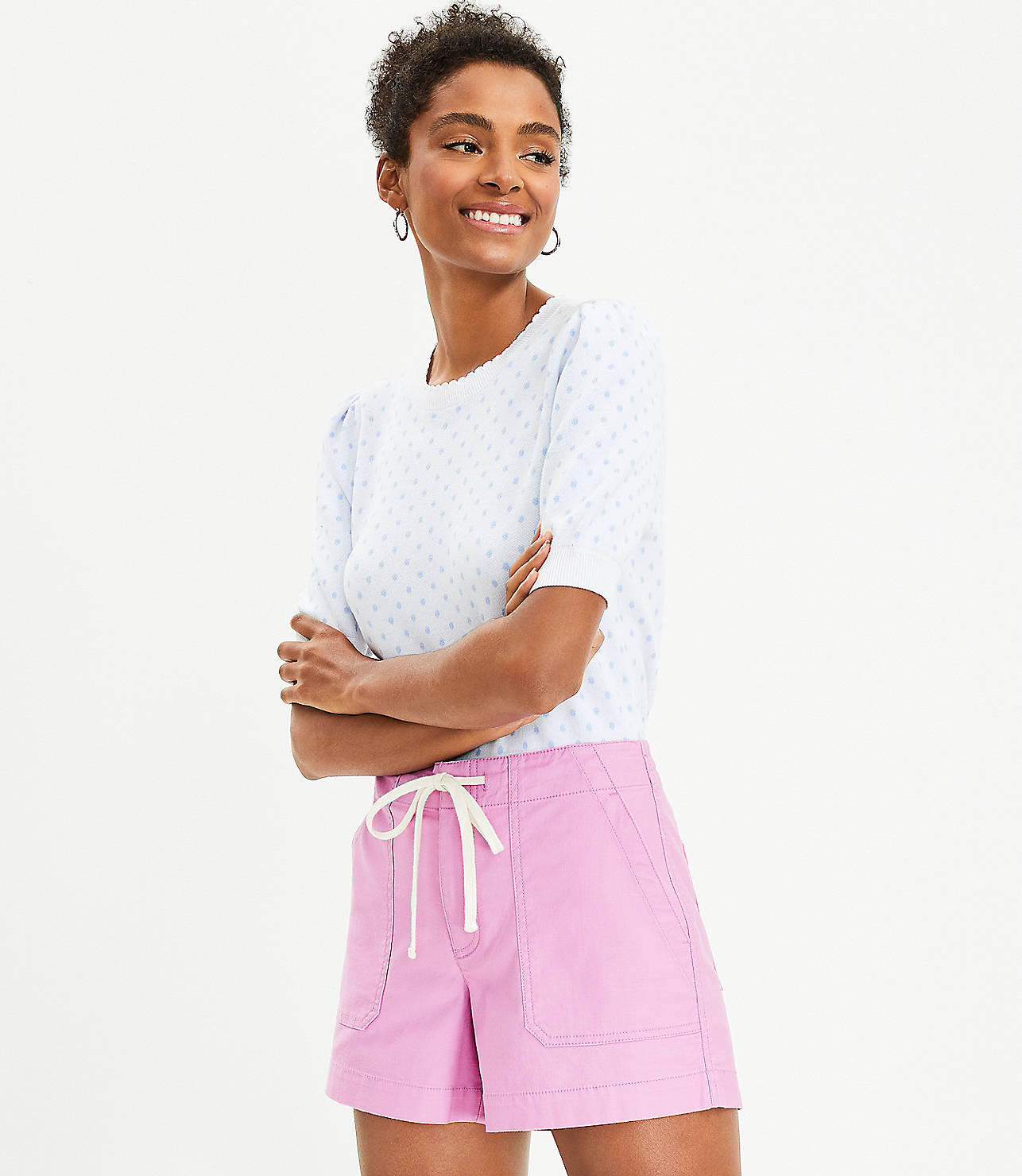 Petite Utility Shorts in Twill