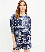 Lou & Grey Bandana Print Cozy Cotton Terry Sweatshirt carousel Product Image 1