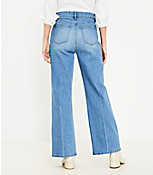 Curvy High Rise Wide Leg Jeans in Authentic Mid Indigo Wash carousel Product Image 2