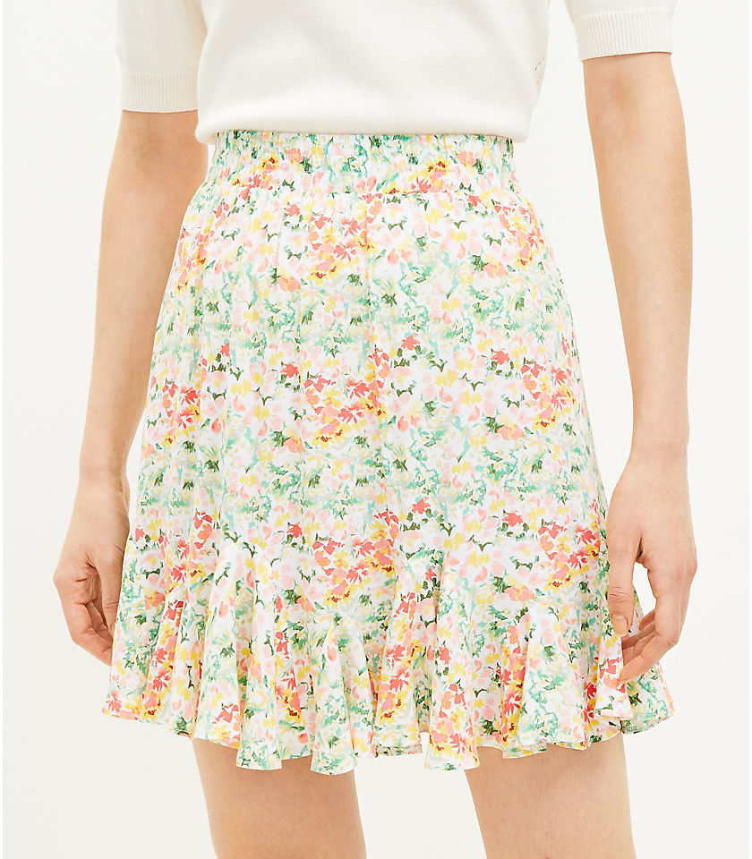 Tall Buttercup Floral Flounce Skirt