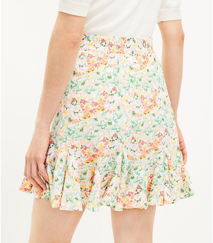 Tall Buttercup Floral Flounce Skirt