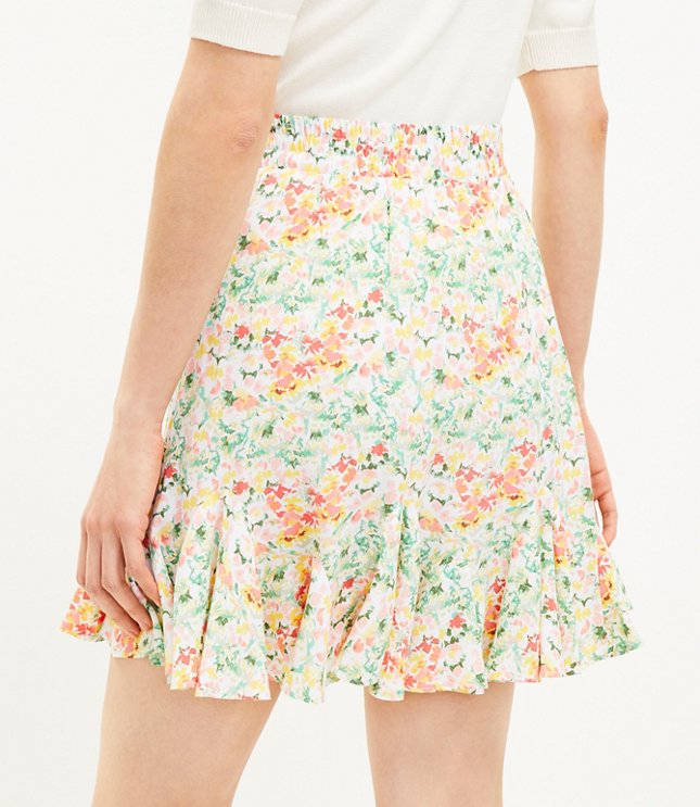 Petite Buttercup Floral Flounce Skirt