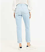 Tall Destructed Girlfriend Jeans in Original Light Indigo Wash carousel Product Image 3