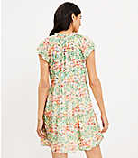 Tall Buttercup Floral Tie Neck Tiered Swing Dress carousel Product Image 3