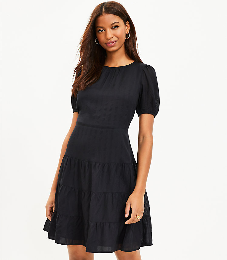 Petite Tiered Flare Dress image number 0