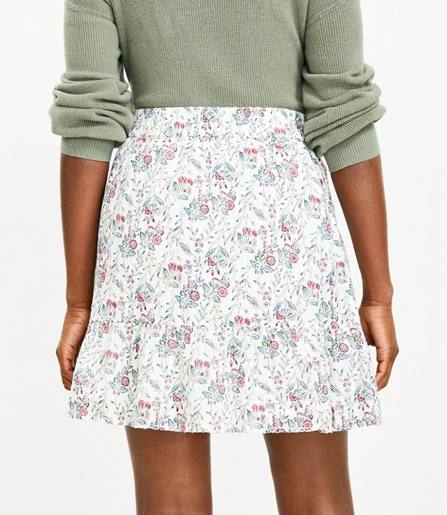 Petite Floral Flounce Skirt