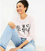 Petite Floral Sweater carousel Product Image 2