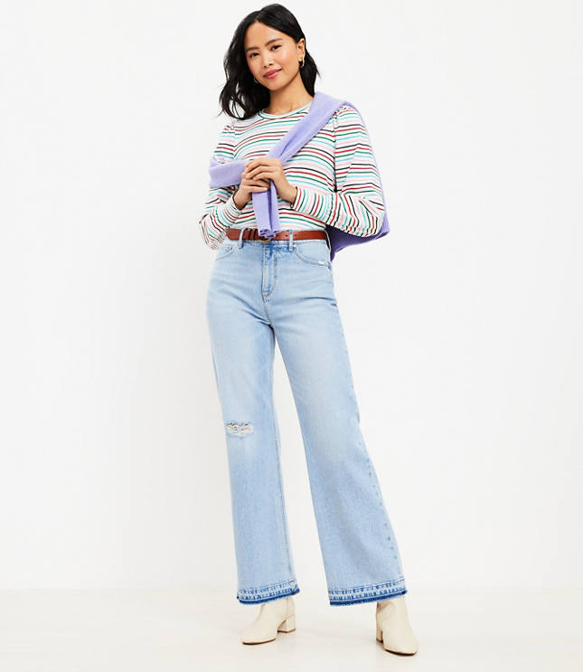 High waisted wide leg jeans clearance petite