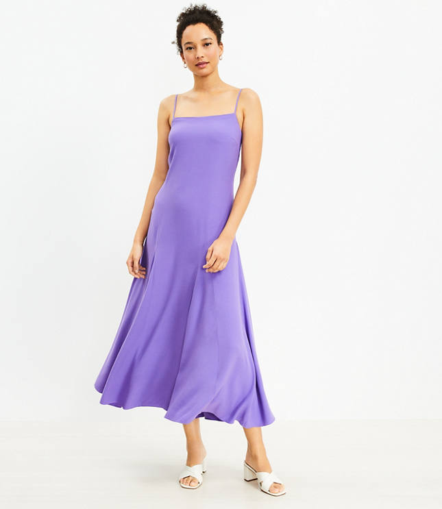 Petite Crepe Maxi Slip Dress