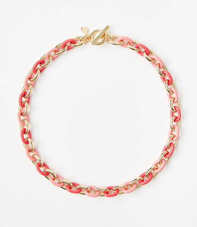 Enamel Link Necklace