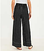 Petite Fluid Wide Leg Pants in Striped Crepe carousel Product Image 3