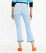 Short Let Down Hem High Rise Kick Crop Jeans in Vivid Light Indigo Wash carousel Product Image 3