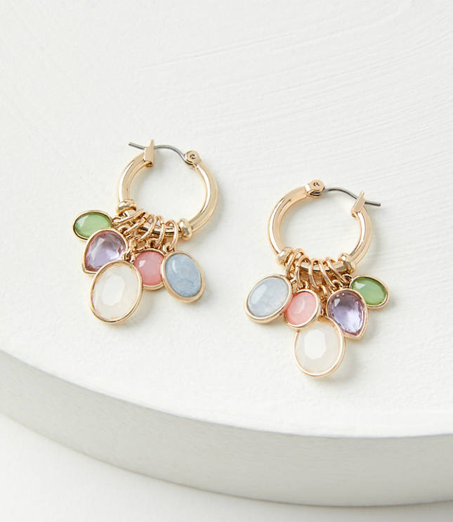 Pastel Charm Huggie Earrings