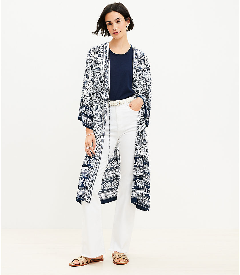 Paisley Gathered Duster Wrap