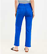 High Rise Straight Jeans in Cobalt Current carousel Product Image 3