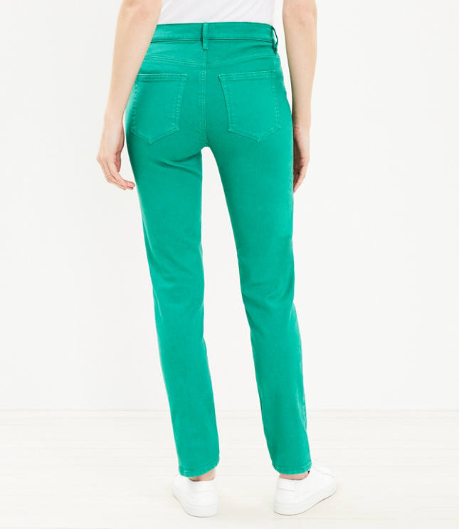 Girlfriend Jeans in Cove Green