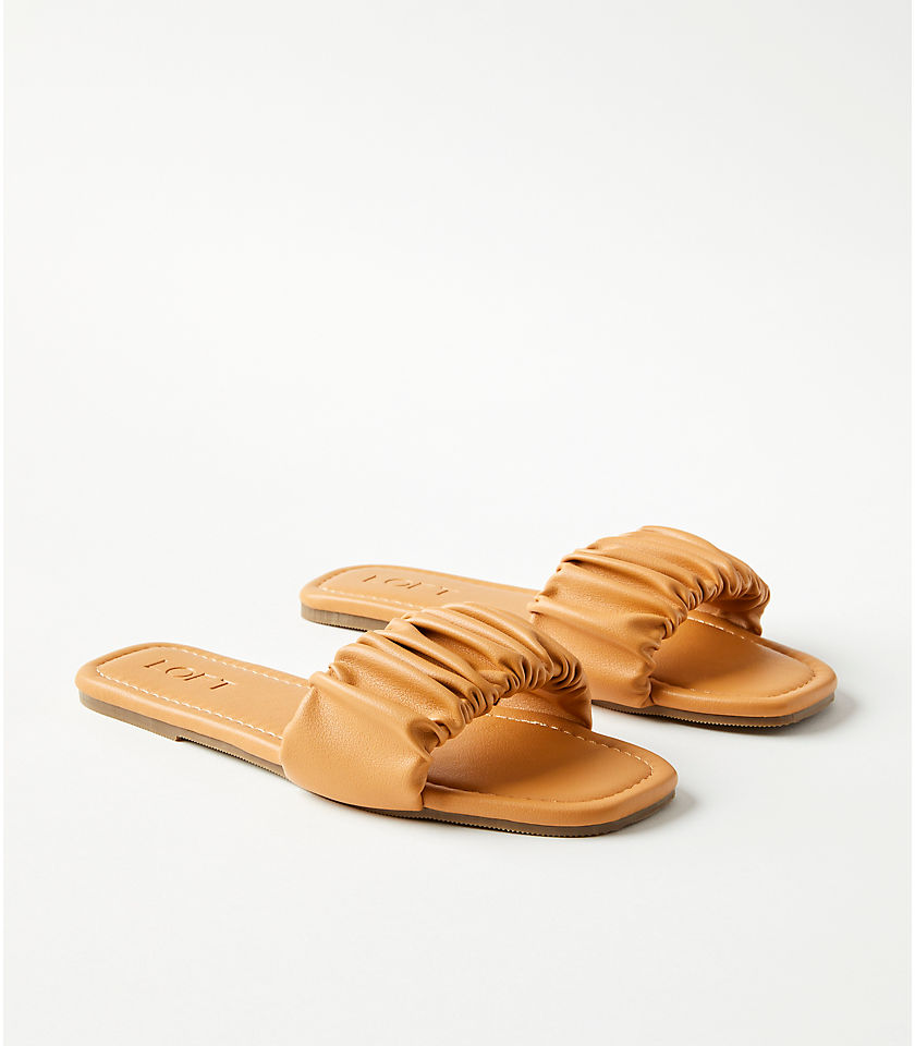 Cinched Slide Sandals