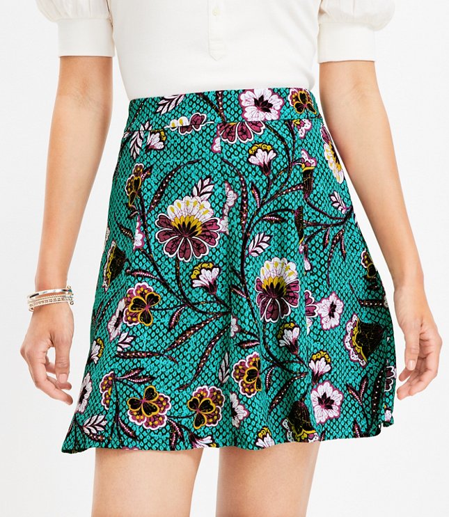 Botanical Seamed Skirt
