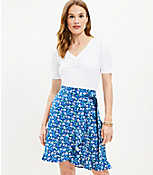 Floral Ruffle Wrap Skirt carousel Product Image 1