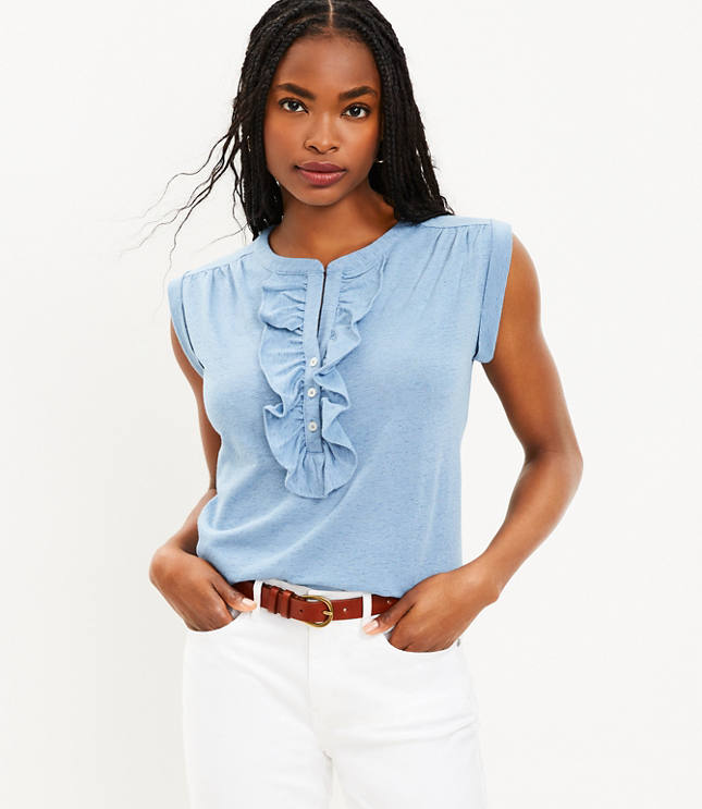 Ruffle Sleeveless Top