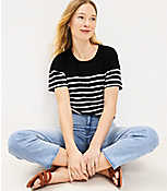 Striped Relaxed Crew Tee carousel Product Image 2